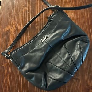 Black Coach leather swing pack cross body 2011 small